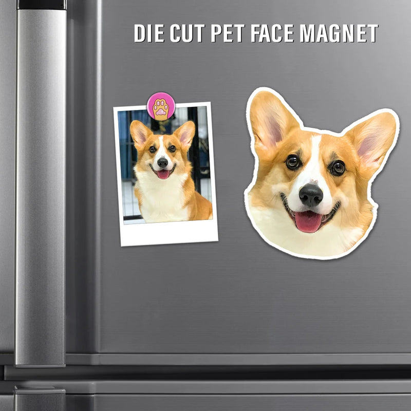 Pet Lovers - Custom Photo Dog Cat Pet Portrait - Personalized Magnet