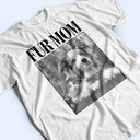 Pet Lovers,Pet Mom,Pet Dad,Dog Lovers,Dog Mom,Dog Dad,Cat Dad,Cat Mom,Cat Lovers,Gift For Women,Gift For Men,Happy,Top Market - Custom Photo Dog Mom Dog Dad Grayscale Vintage - Personalized T Shirt