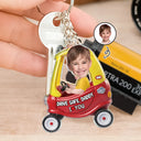 Gift For Father, Gift For Grandpa, Photo, Icon, Adorable - Custom Photo Drive Safe Dad Papa 3D Effect Funny Car - Personalized Acrylic Keychain