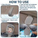 Custom Photo Drive Safe Get Home Daddy, Papa, Husband - Personalized Sunglasses Holder For Car Visor