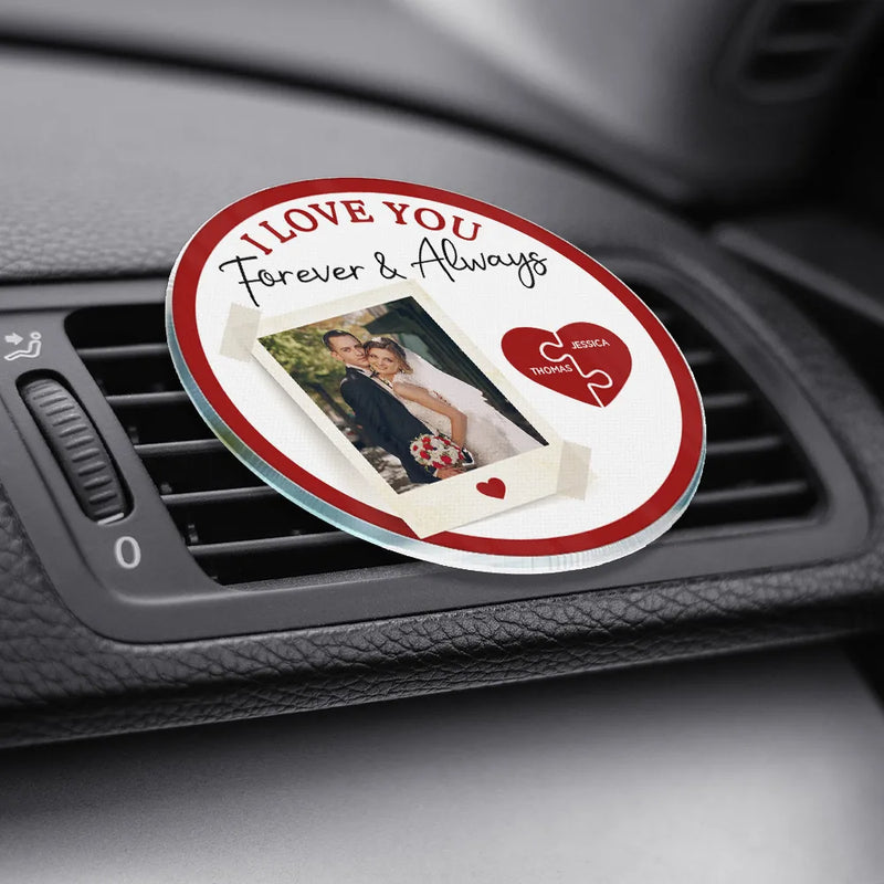 Gift For Couples,Gift For Wife,Gift For Husband,Gift For Boyfriend,Gift For Girlfriend,Love - Custom Photo Drive Safe I Love You Couples - Personalized Acrylic Car Vent Clip