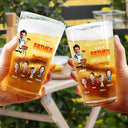 Grilling,Gift For Father,Happy - Custom Photo Everything Tastes Better When Daddy Grills It - Personalized Beer Glass
