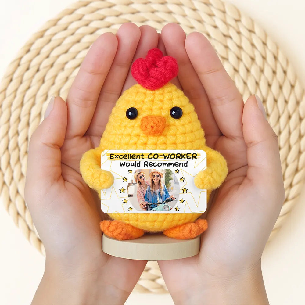 Gift For Mother, Family, Gift For Grandma, Happy - Custom Photo Excellent Mom Grandma Dad Friends Would Recommend - Personalized Doll Crochet With Custom Card