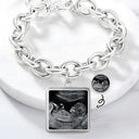 Happy,Gift For Husband,Gift For Wife,Parents,Gift For Mother,Gift For Father,New Dad,Expecting Dad,New baby,Pregnant Mom - Custom Photo Expecting Dad Mom New Parents - Personalized Charm Bracelet