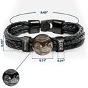 Happy, Gift For Husband, Gift For Wife, Parents, Gift For Mother, Gift For Father, New Dad, Expecting Dad, New baby, Pregnant Mom - Custom Photo Expecting Dad Mom New Parents - Personalized Leather Braided Bracelet
