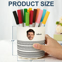 Funny,Gift For Yourself - Custom Photo F This Hidden - Personalized Rotating Pen Holder