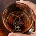 Gift For Husband,Gift For Yourself,Gift For Men,Gift For Father,Gift For Grandpa,Non-Eng,Photo - Faceless Outline Sketch,Cozy - Custom Photo Faceless Outline Sketch Dad Est Grandpa Papa - Personalized Engraved Whiskey Glass