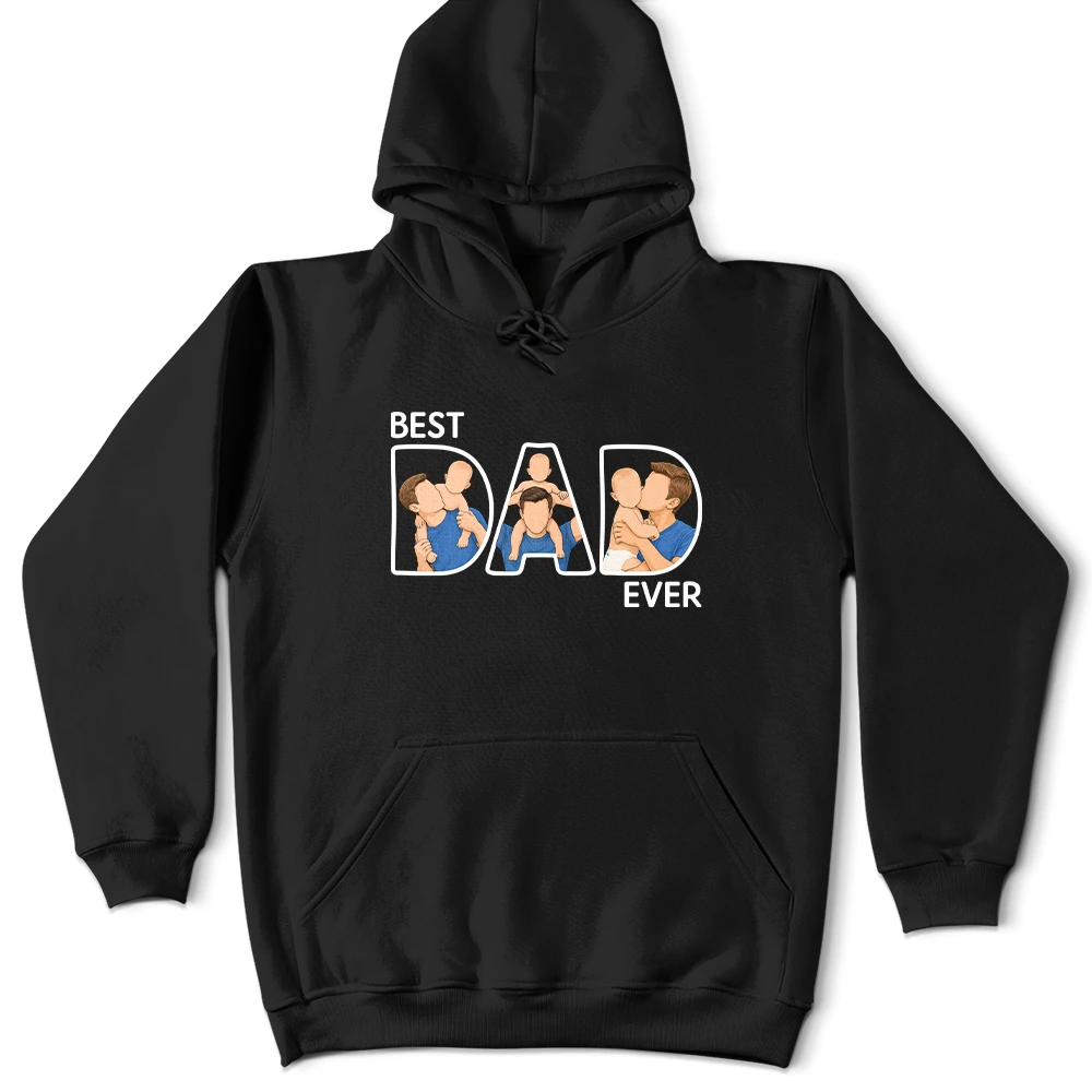 Gift For Husband,Gift For Yourself,Gift For Men,Gift For Father,Non-Eng,Photo - Faceless Portrait ,Proud - Custom Photo Faceless Portrait Best Dad Ever - Personalized T Shirt