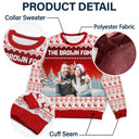 Christmas,Happy,Family - Custom Photo Family Beties With Winter Scene - Personalized Unisex Ugly Sweater