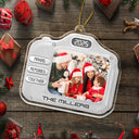 Family,Gift For Women,Gift For Men,Gift For Wife,Gift For Husband,Gift For Mother,Gift For Father,Gift For Brothers,Gift For Sisters,Gift For Son,Gift For Daughter,Christmas,Gift For Grandpa,Gift For Grandma,Custom Photo,Happy - Custom Photo Family Christmas Making Memories Together - Personalized Custom Shaped Acrylic Ornament