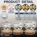 Family,Gift For Couples,Parents,Gift For Grandparents,Gift For Bestie,Pet Lovers,Love - Custom Photo Family Couple Bestie Pet - Personalized Crystal Heart Shaped Lamp