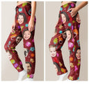 Christmas, Family, Happy - Custom Photo Family Face Neon Style Light It Up - Personalized Pajama Pants