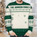 Custom Photo,Christmas,Family,Happy-Custom Photo Family Gathering Festive Vibe - Personalized Unisex Ugly Sweater