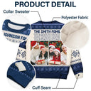 Custom Photo,Christmas,Family,Happy-Custom Photo Family Gathering Festive Vibe - Personalized Unisex Ugly Sweater