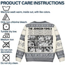Custom Photo,Christmas,Family,Happy-Custom Photo Family Gathering Festive Vibe - Personalized Unisex Ugly Sweater