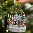 Christmas,Happy,Family - Custom Photo Family Home Sweet Home - Personalized Custom Shaped Wooden Ornament
