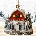 Christmas,Happy,Family - Custom Photo Family Home Sweet Home - Personalized Custom Shaped Wooden Ornament