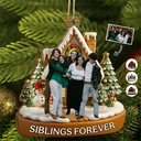 Christmas,Happy,Family - Custom Photo Family Home Sweet Home - Personalized Custom Shaped Wooden Ornament
