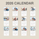 Family,Happy,Christmas,Love - Custom Photo Family Is Everything - Personalized Calendar With Wooden Stand