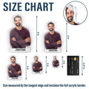 Non-Eng,Family - Custom Photo Family Member With Names - Personalized Acrylic Fridge Magnet