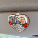 Memorial, Family, Gift For Grandparents, Parents, Sad - Custom Photo Family Memorial I'm Always With You - Personalized Custom Shaped Car Visor Clip