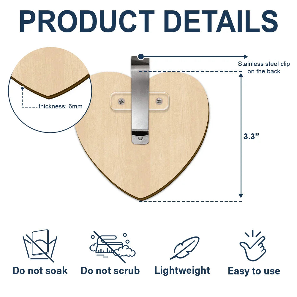 Custom Photo Family Memorial I'm Always With You - Personalized Custom Shaped Car Visor Clip
