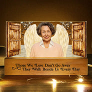Family,Memorial,Custom Photo,Love - Custom Photo Family Memorial I'm Always With You Open Door - Personalized Rectangle LED Light
