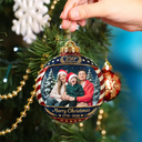 Independence Day,America 250th,Christmas,Proud,Custom Photo,Family,Remove BG Photo - Custom Photo Family Merry Christmas 250th Anniversary - Personalized Custom Shaped Acrylic Ornament