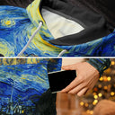 Pet Lovers,Gift For Yourself,Happy - Custom Photo Family Pet Portrait Art Style Starry Night Painting Effect - Personalized Pullover Hoodie