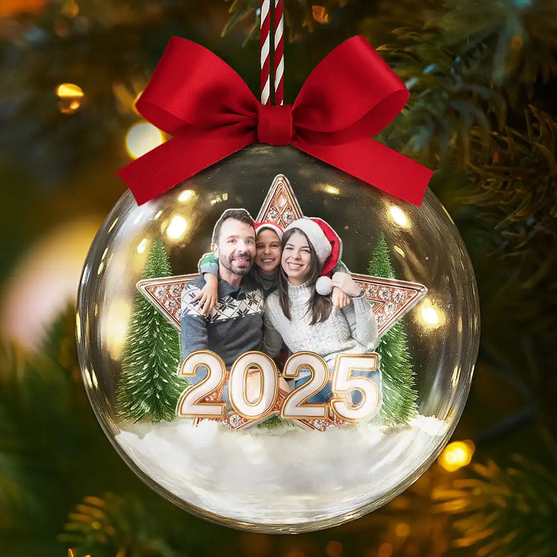 Christmas,Family,Gift For Sibling,Happy - Custom Photo Family Siblings Best Friends Makes Christmas Truly Bright - Personalized 3D Acrylic Ball Ornament