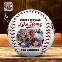 Gift For Father,Family - Custom Photo Family There's No Place Like Home - Personalized Baseball, Softball