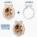 Christmas,Family,Parents,Gift For Grandparents,Happy,Gift For Siblin - Custom Photo Family Where Life Begin Love Never Ends - Personalized 2-Layered Wooden Ornament