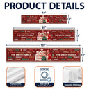 Sentimental,Christmas,Custom Photo,Family,Remove BG Photo - Custom Photo Family & Name Pattern Christmas Theme - Personalized Table Runner