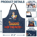 Gift For Father,Grilling - Custom Photo Father Papa Daddio Of The Patio - Personalized Apron