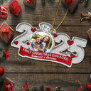 Gift For Couples,Gift For Husband,Gift For Wife,Gift For Boyfriend,Gift For Girlfriend,Married ,Engaged,Anniversary,Wedding Anniversary,Christmas,Custom Photo - Custom Photo First Christmas As Mr. & Mrs. - Personalized Custom Shaped Acrylic Ornament