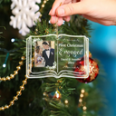 Gift For Couples,Gift For Women,Gift For Men,Gift For Husband,Gift For Wife,Gift For Boyfriend,Gift For Girlfriend,Wedding,Christmas,Love,Custom Photo,Married ,Engaged - Custom Photo First Christmas As Mr. & Mrs. Memory Book - Personalized Custom Shaped Acrylic Ornament