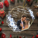 Gift For Couples - Custom Photo First Christmas Married - Personalized Custom Shaped Acrylic Ornament