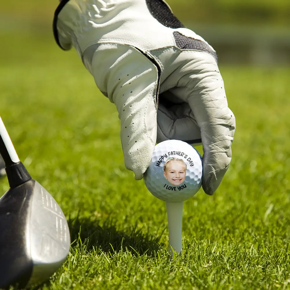 Custom Photo,Golf,Sport Dad,Gift For Father,Photo,Adorable - Custom Photo First Father's Day Together - Personalized Golf Ball
