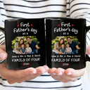 Gift For Mother,Gift For Father,Gift For Kids,Gift For Men,Gift For Women,Happy,Family,Custom Photo - Custom Photo First Time Ever As A Family Of Three - Personalized Mug
