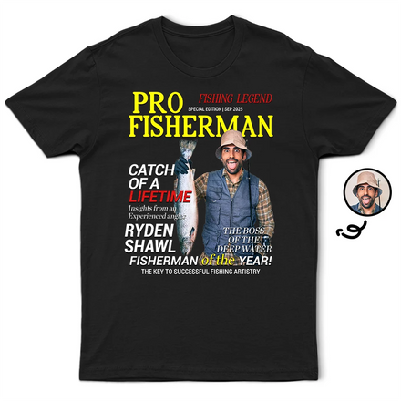 Custom Photo Fisherman Of The Year - Personalized T Shirt