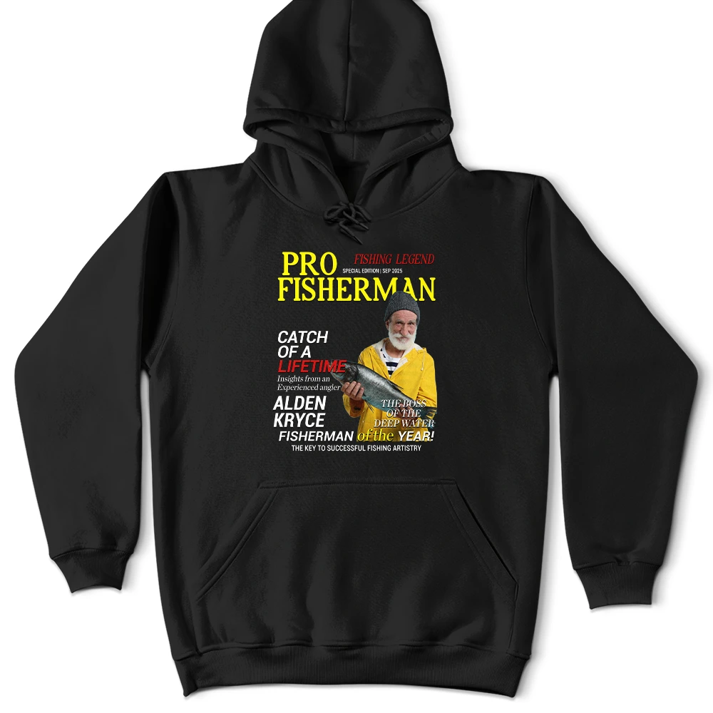 Gift For Father,Gift For Grandpa,Custom Photo,Happy - Custom Photo Fisherman Of The Year - Personalized T Shirt