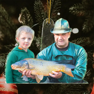Gift For Yourself,Gift For Women,Gift For Men,Happy,Christmas,Custom Photo,Fishing,Photo Hobby Ornament - Custom Photo Fishing Lovers - Personalized Acrylic Photo Ornament