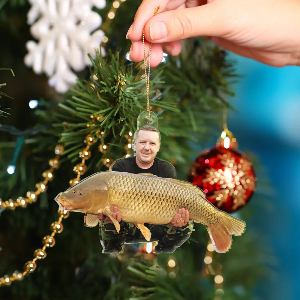 Gift For Yourself,Gift For Women,Gift For Men,Happy,Christmas,Custom Photo,Fishing,Photo Hobby Ornament - Custom Photo Fishing Lovers - Personalized Acrylic Photo Ornament