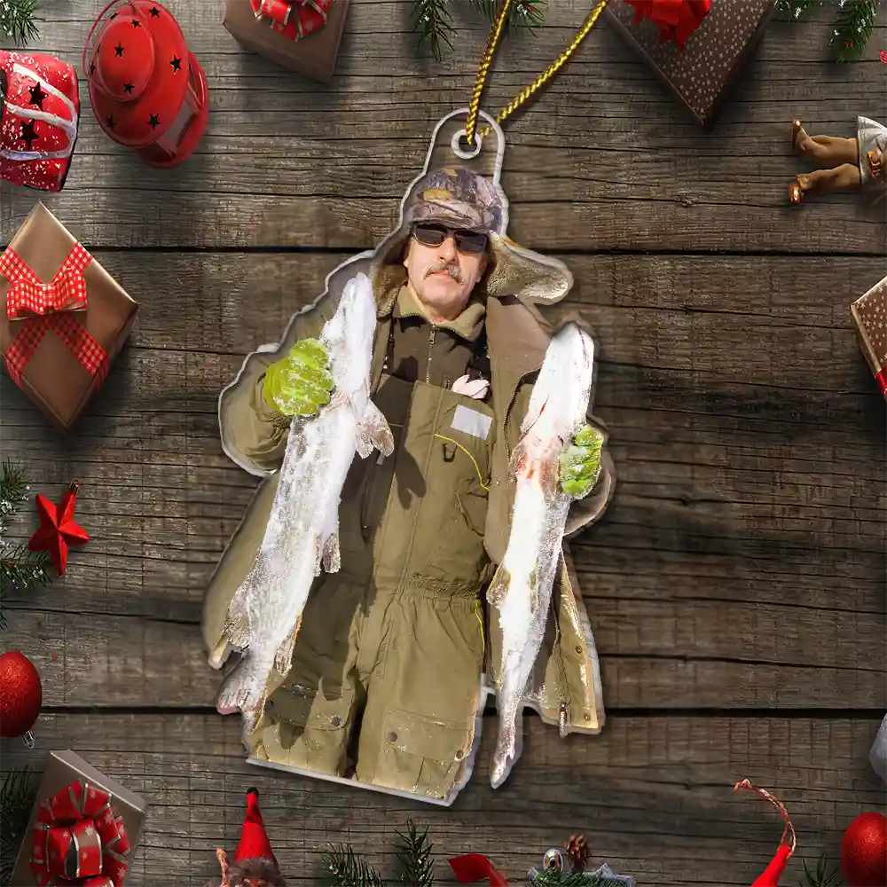 Gift For Yourself,Gift For Women,Gift For Men,Happy,Christmas,Custom Photo,Fishing,Photo Hobby Ornament - Custom Photo Fishing Lovers - Personalized Acrylic Photo Ornament