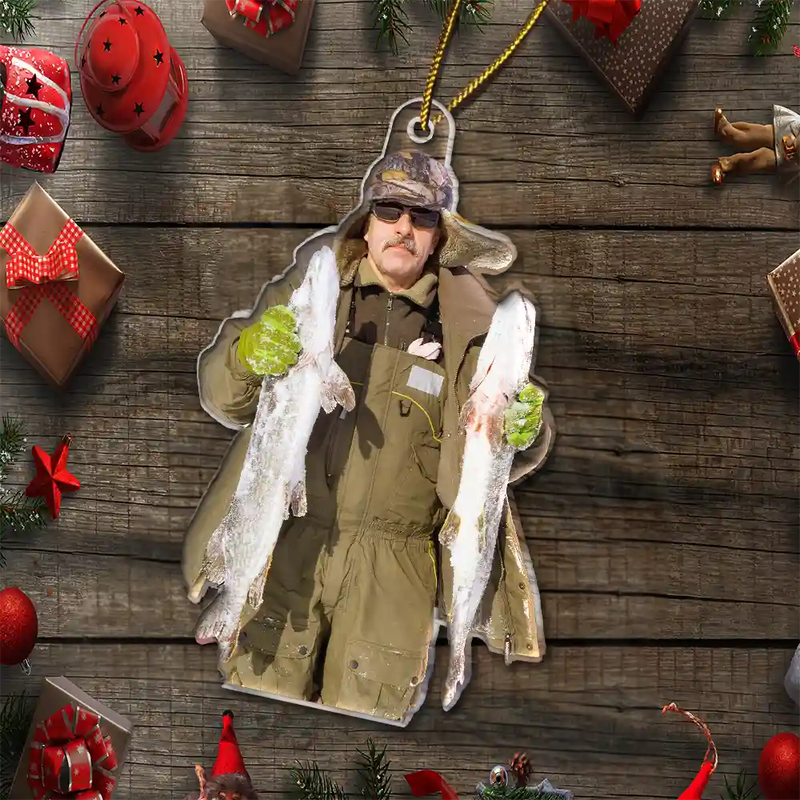 Gift For Yourself,Gift For Women,Gift For Men,Happy,Christmas,Custom Photo,Fishing,Photo Hobby Ornament - Custom Photo Fishing Lovers - Personalized Acrylic Photo Ornament