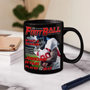 Gift For Yourself,Gift For Men,Custom Photo,Happy - Custom Photo Football Magazine - Personalized Mug