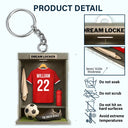 Football,Happy - Custom Photo Football Soccer Locker 3D Effect - Personalized Acrylic Keychain