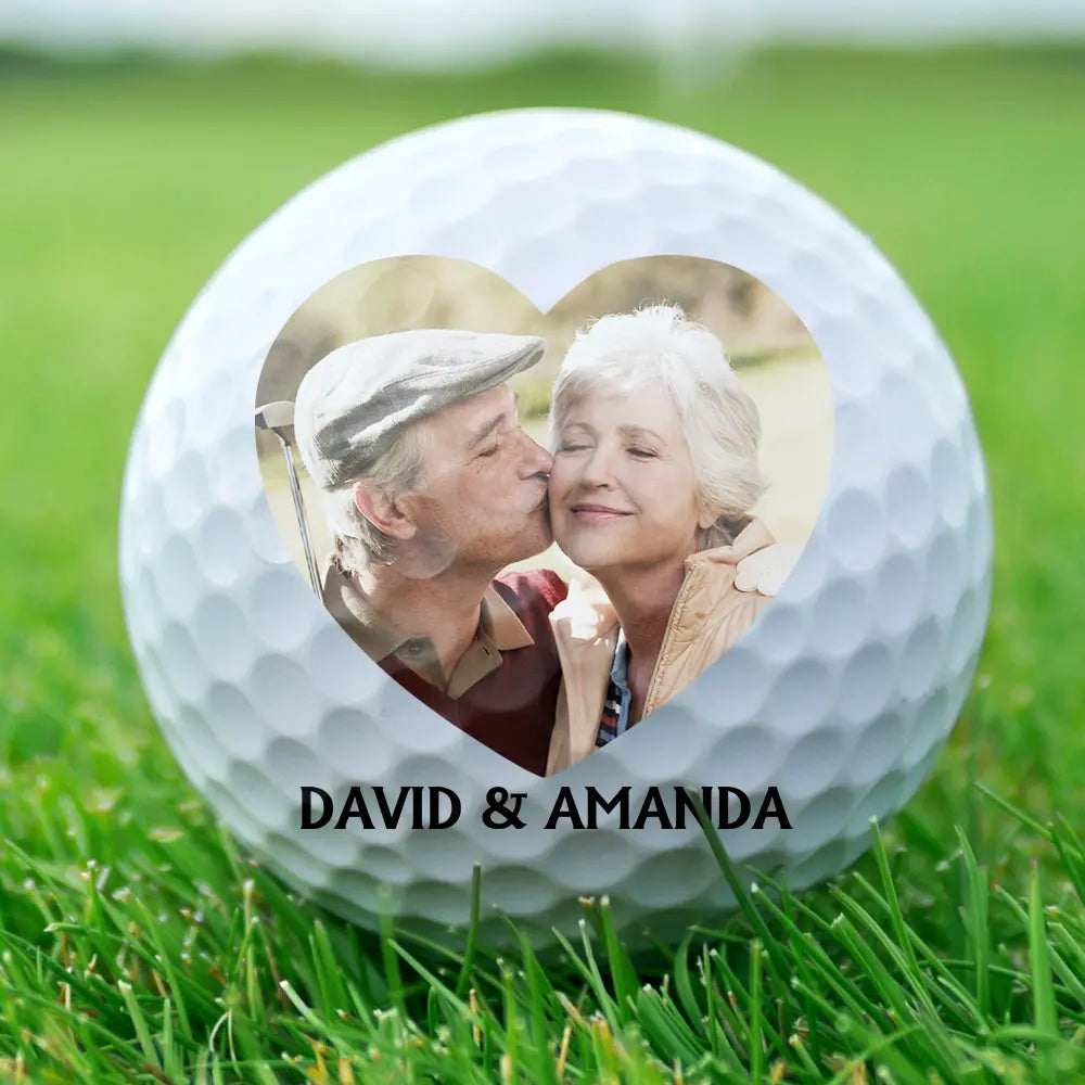 Gift For Couples, Happy, Golf, Gift For Husband - Custom Photo Fore Ever Couple - Personalized Golf Ball