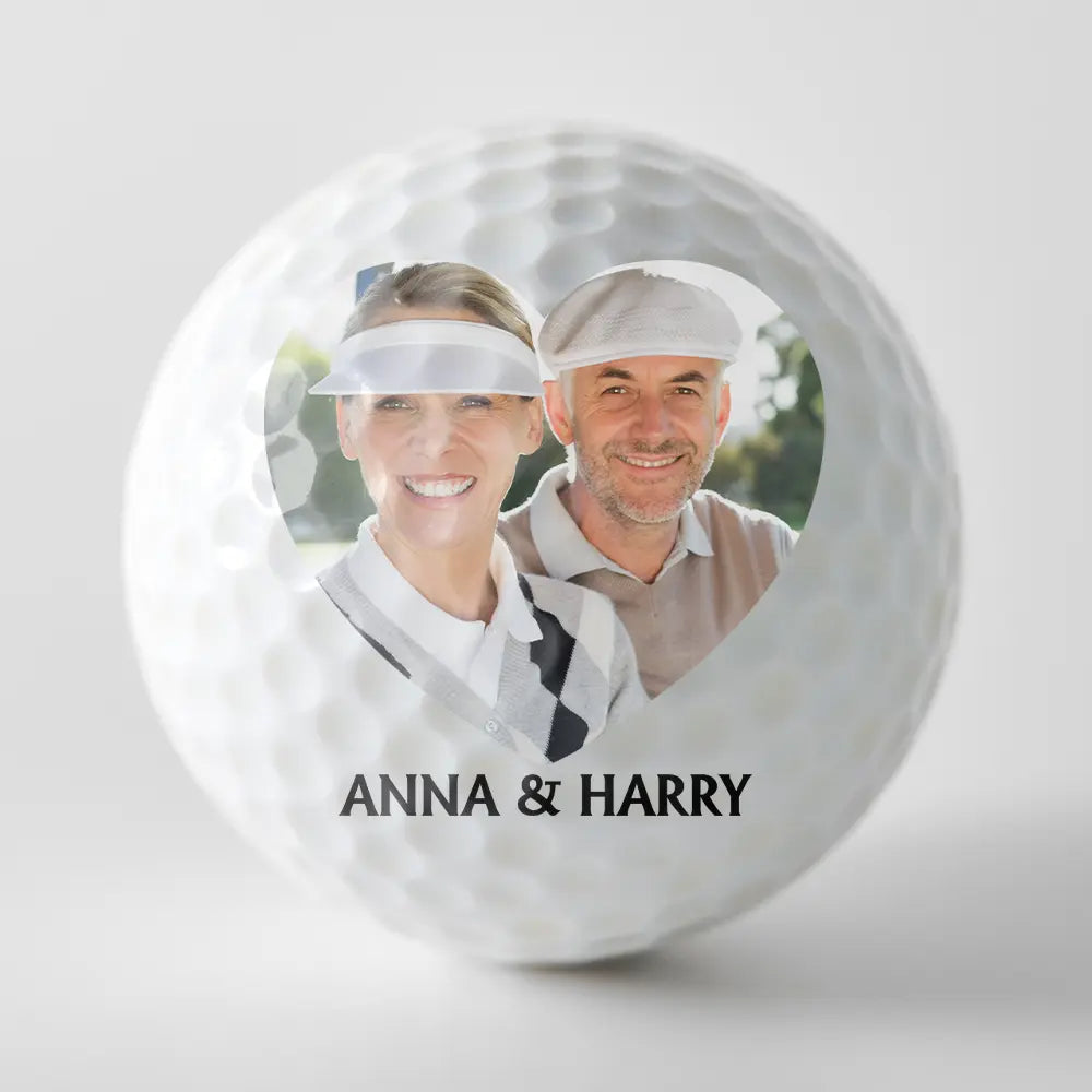 Gift For Couples, Happy, Golf, Gift For Husband - Custom Photo Fore Ever Couple - Personalized Golf Ball