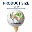 Gift For Couples, Happy, Golf, Gift For Husband - Custom Photo Fore Ever Couple - Personalized Golf Ball